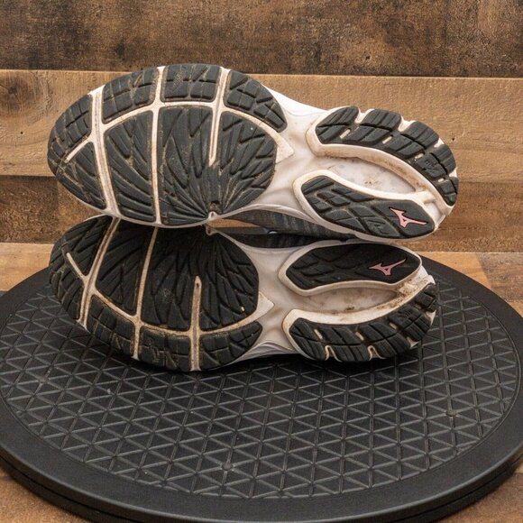 MIZUNO WAVE RIDER WAVE KNIT WOMENS ATHLETIC SHOES RUNNING GYM BLUE LOW SIZE 7.5 - Picture 4 of 9